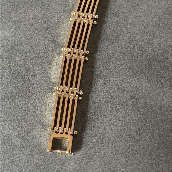 Gold Multi-Row Link Bracelet - Picture 2 of 6